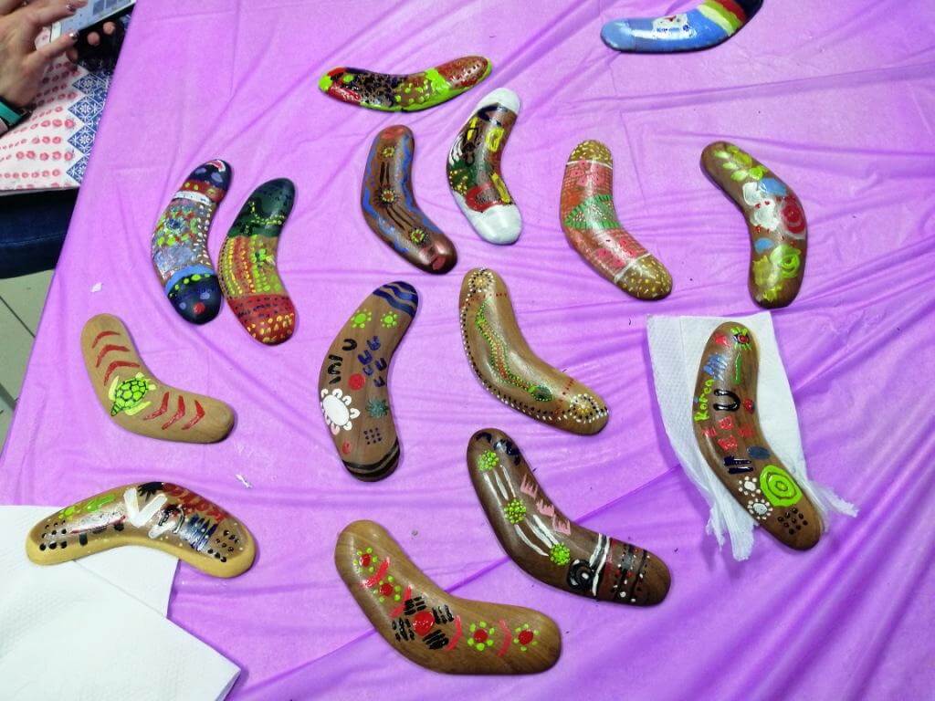 Boomerang Painting Aboriginal Style