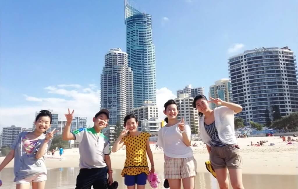 Junior Camp Students enjoying the beach