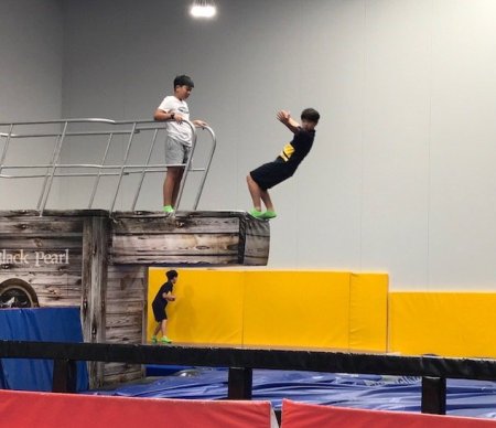 Jumping activity for AICOL English school students