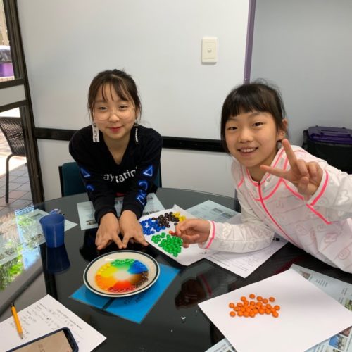 Rainbow experiment in Kids English and science class at AICOL