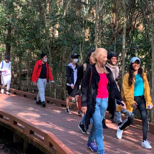 AICOL English for Academic Purposes class studying the local environment