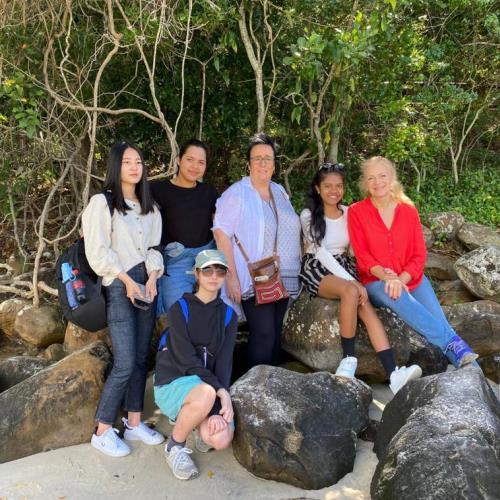 AICOL EAP outdoor class at Burleigh Heads