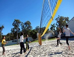AICOL students playing volleyball