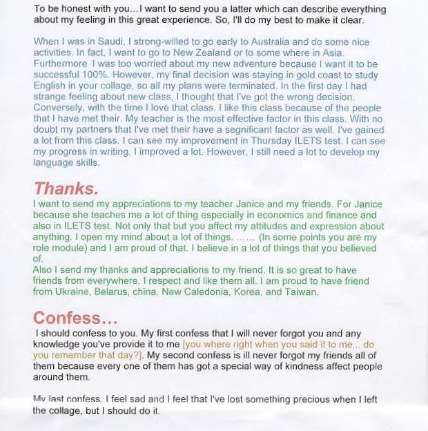 Gold Coast English School EAP testimonial