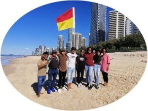 Adults having fun learning English at AICOL 