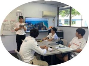 High School Preparation Course students at AICOL English school