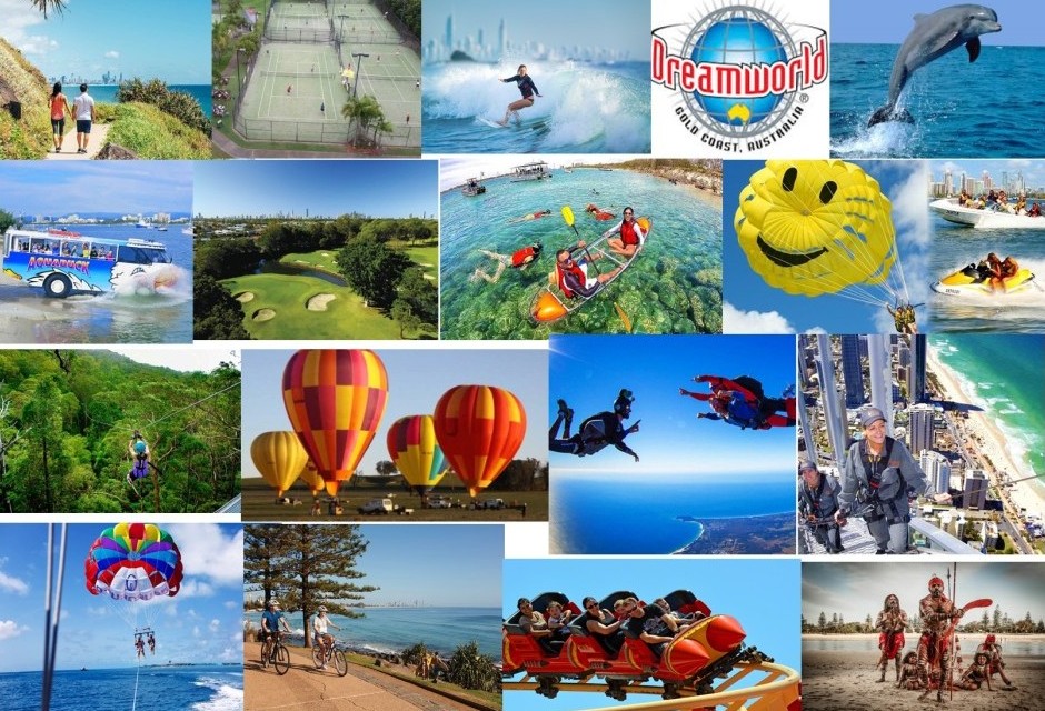 Some of the great Activities available at the Gold Coast