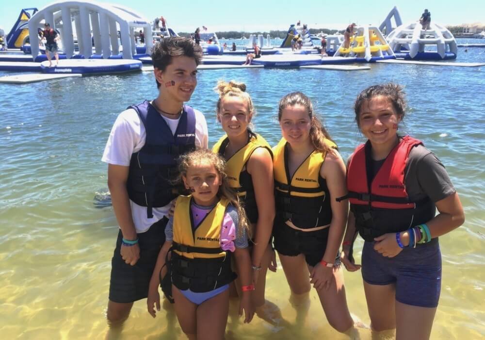 Winter camp water park photo - summer in Australia